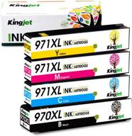 🖨️ kingjet compatible ink cartridge set for hp 970xl 971xl - officejet pro x576dw x451dn x451dw x476dw printers logo