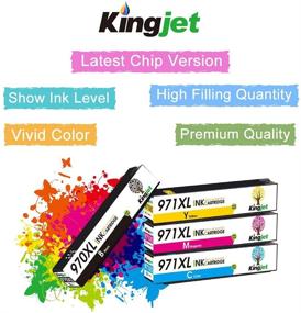 img 3 attached to 🖨️ Kingjet Compatible Ink Cartridge Set for HP 970XL 971XL - Officejet Pro X576dw X451dn X451dw X476dw Printers