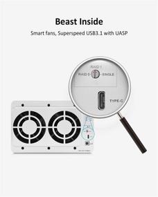 img 2 attached to 💾 Terramaster D5-300C USB 3.1 (Gen 1) Type C 5-Bay RAID Enclosure - RAID 0/1/Single Support, Exclusive 2+3 RAID Mode, Diskless Hard Drive RAID Storage