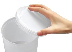img 1 attached to 🗑️ Sheebo 2 Liter Mini Trash Can - Compact Wastebasket for Bathroom, Desktop, Tabletop - Flip Lid, Cylinder - Matte Finish