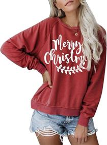 img 4 attached to 👕 Blooming Jelly Women's Crewneck Sweatshirt Long Sleeve Raglan Letter Print Terry Casual Cute Pullover Top with Improved SEO