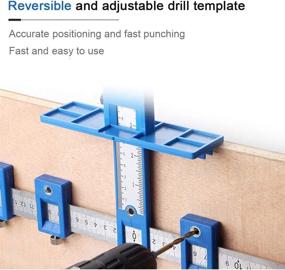 img 2 attached to 🔧 Enhanced Cabinet Hardware Jig Drill Guide with Punch Locator Template – Perfect for Handles, Knobs, Drawers, and Doors. Wood Doweling Jig Kit with Aluminum Metal Hole Jig Kit. Includes Convenient Storage Bag.