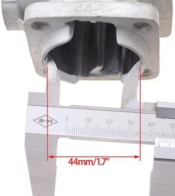 img 3 attached to 🚀 Обновите свой Mini ATV и Pocket Bike с комплектом "WOOSTAR 44 мм Большой цилиндр верхней части" - 2 Такт, 43cc-49cc!