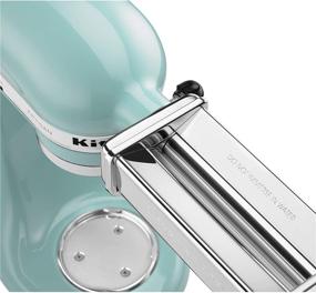 img 1 attached to Оптимизировано для поиска: кухонный комбайн KitchenAid Aqua Sky KSM150PSAQ из серии Artisan объемом 5 квартов со щитком для наливания.