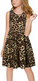 img 4 attached to 👗 Stylish & Trendy: GORLYA Summer Pockets GOR1041 Leopard Girls' Dress Collection