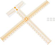 👕 uptthow t-shirt alignment ruler set with acrylic: perfect for easy sewing and centering designs on adult, kids, children, and little boys tee clothing - transparent logo