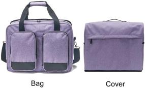 img 3 attached to 🧵 VOSDANS Travel Sewing Machine Bag & Cover: Portable Carrying Case for Standard Singer, Brother, Janome Sewing Machines - Light Purple