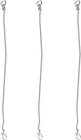 img 4 attached to 🚽 Universal Stainless Steel Toilet Flapper Chain Replacement Kit - 3 Pack, Includes 12-Inch Chain, Hook, Ring