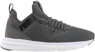 puma mens woven running black asphalt logo