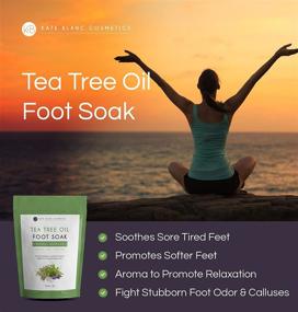 img 3 attached to 🌿 Therapeutic Tea Tree Oil Foot Soak with Epsom Salt - Relaxing & Aromatic. Soothe Fatigued, Achy Feet. Soften Rough Calluses. Banish Foot Odor. Resealable 16 oz Bag by Kate Blanc.