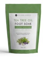 🌿 therapeutic tea tree oil foot soak with epsom salt - relaxing & aromatic. soothe fatigued, achy feet. soften rough calluses. banish foot odor. resealable 16 oz bag by kate blanc. logo