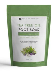 img 4 attached to 🌿 Therapeutic Tea Tree Oil Foot Soak with Epsom Salt - Relaxing & Aromatic. Soothe Fatigued, Achy Feet. Soften Rough Calluses. Banish Foot Odor. Resealable 16 oz Bag by Kate Blanc.