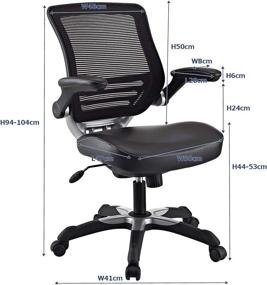 img 2 attached to Modway Vinyl Office Chair Flip Up Furniture in Home Office Furniture