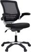 modway vinyl office chair flip up furniture in home office furniture logo