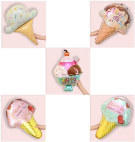 img 3 attached to 🍦 5PCS Kawaii Ice Cream Food Balloons: Perfect Summer Pool Party Decorations for Baby Showers and Birthdays