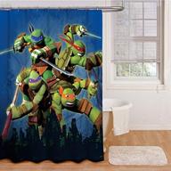 🐢 immerse in heroic adventures: nickelodeon teenage mutant ninja turtles 'heroes' shower curtain logo