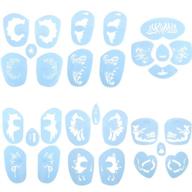 transform your look with 6 reusable face paint stencil styles - perfect for halloween, christmas, birthdays, school carnivals, bar fun! logo