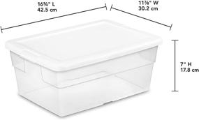 img 2 attached to 📦 Sterilite 16448012 16 Quart/15 Liter Storage Box - White Lid & Clear Base (12-Pack)