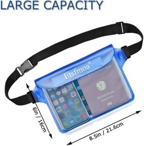 img 3 attached to Etsfmoa 2-Pack Waterproof Pouch with Waist Strap - Ultimate Protection for Phone and Valuables in Water Activities!