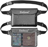 etsfmoa 2-pack waterproof pouch with waist strap - ultimate protection for phone and valuables in water activities! logo
