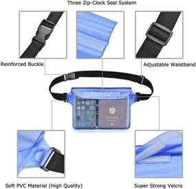 img 2 attached to Etsfmoa 2-Pack Waterproof Pouch with Waist Strap - Ultimate Protection for Phone and Valuables in Water Activities!