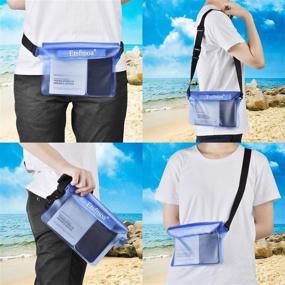 img 1 attached to Etsfmoa 2-Pack Waterproof Pouch with Waist Strap - Ultimate Protection for Phone and Valuables in Water Activities!