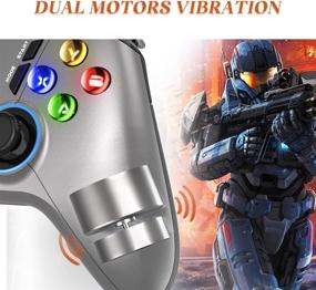 img 2 attached to Wired Gaming Controller for PC, Switch, PS3, and Android TV Box – EasySMX PC Gamepad Joystick with Dual Vibration, Turbo & 4 Programmable Keys