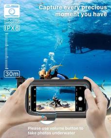 img 3 attached to 📱 YOSH Waterproof Phone Case: Universal Waterproof Phone Pouch IPX8 Dry Bag for iPhone 12, 11, SE, X, 8, 7, 6, Galaxy S20, Pixel - 6.8" Compatibility, Perfect for Beach, Kayaking, Bath, and Travel - Black"