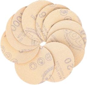 img 1 attached to 🪚 Dura-Gold Premium 2" Gold Hook & Loop Sanding Discs Variety Pack Box - 40, 60, 80, 120, 220, 320, 400, 600, 800, 1000 Grit (5 Sheets Each, 50 Total) with Drill Backing Plate – Ideal for Automotive and Woodworking Projects