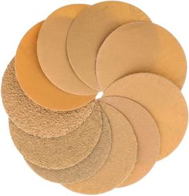 img 2 attached to 🪚 Dura-Gold Premium 2" Gold Hook & Loop Sanding Discs Variety Pack Box - 40, 60, 80, 120, 220, 320, 400, 600, 800, 1000 Grit (5 Sheets Each, 50 Total) with Drill Backing Plate – Ideal for Automotive and Woodworking Projects