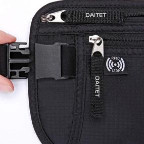 img 1 attached to 💰 Enhanced DAITET Money Belt with RFID Blocking - Ultimate Passport Holder, Secret Hidden Travel Wallet and Undercover Fanny Pack