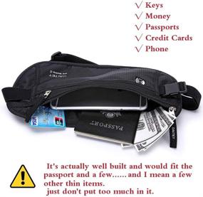 img 2 attached to 💰 Enhanced DAITET Money Belt with RFID Blocking - Ultimate Passport Holder, Secret Hidden Travel Wallet and Undercover Fanny Pack