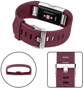 img 2 attached to 4-пак Tobfit спортивных браслетов, совместимых с Fitbit Charge 2 - запасные браслеты для женщин и мужчин в размерах Small/Large.