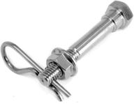 π secure 100% stainless steel trailer hitch pin kit - no rattle, no wobble, 5/8-inch diameter, fits 2" receiver logo