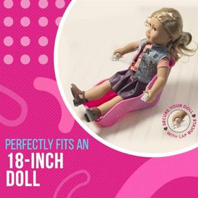 img 3 attached to 🚲 STICKY LIL FINGERS: Doll Bike Seat - Secure and Easy to Install Doll Carrier Attachments for 18 Inch Dolls - Lap Buckle for Safety - Includes 32 DIY Decorating Stickers