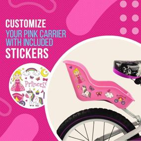 img 2 attached to 🚲 STICKY LIL FINGERS: Doll Bike Seat - Secure and Easy to Install Doll Carrier Attachments for 18 Inch Dolls - Lap Buckle for Safety - Includes 32 DIY Decorating Stickers