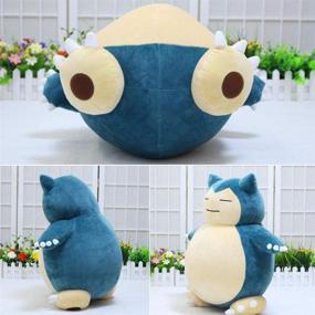 img 3 attached to 🐻 Плюшевая игрушка Jumbo Snorlax размером 50 см, мягкая кукла-подушка для детей, пушистая обнимашка, 19,7 дюймов/спящий, страдающий плюшевый пушистый зверь.