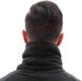 img 1 attached to Ultimate Protection and Style: NovForth Double Layer Infinity Windproof Scarves for Men