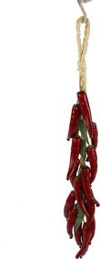 img 1 attached to Braided Strand of 16 Artificial 🌶️ Red Peppers - Southwest Style Decorative Fake Peppers