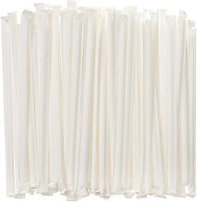 img 2 attached to 🥤 380-Pack of Flexible Plastic Drinking Straws - White, Individually Wrapped, BPA Free, Food-Safe, 7.75 Inches Long (Bulk Box)