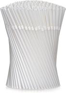 🥤 380-pack of flexible plastic drinking straws - white, individually wrapped, bpa free, food-safe, 7.75 inches long (bulk box) logo