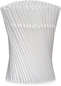 img 4 attached to 🥤 380-Pack of Flexible Plastic Drinking Straws - White, Individually Wrapped, BPA Free, Food-Safe, 7.75 Inches Long (Bulk Box)