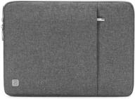 👝 nidoo 10 inch laptop sleeve case: water resistant portable bag for ipad pro, ipad air, microsoft surface go, lenovo yoga book c930 - grey logo