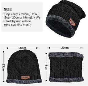 img 2 attached to Warm Winter Scarf Beanie Circle: 🧣 Trendy Boys' and Girls' Hats & Caps Accessories