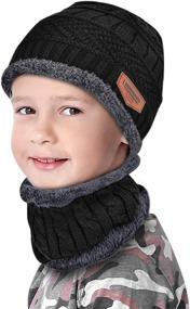 img 3 attached to Warm Winter Scarf Beanie Circle: 🧣 Trendy Boys' and Girls' Hats & Caps Accessories