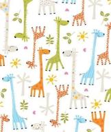 🦒 adorable baby giraffes baby gift wrapping paper - flat sheet, 24" x 6' - perfect for celebrating special occasions logo