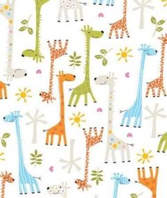 img 1 attached to 🦒 Adorable Baby Giraffes Baby Gift Wrapping Paper - Flat Sheet, 24" x 6' - Perfect for Celebrating Special Occasions