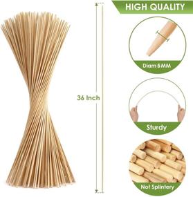 img 2 attached to 36-Inch Smores Sticks, 5mm Thick, Set of 60 Bamboo Marshmallow Roasting Skewers – Disposable Camping Smore Sticks for Outdoor Fire Pits, Campfires, Hot Dogs, Sausages