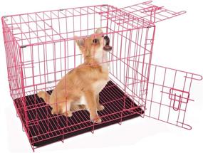 img 4 attached to Motor-MH Portable Three-Door Folding Soft Pet Crate - Ideal Indoor and Outdoor Home for Dogs, Cats, and Rabbits