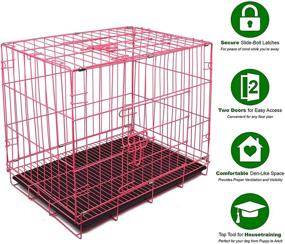 img 2 attached to Motor-MH Portable Three-Door Folding Soft Pet Crate - Ideal Indoor and Outdoor Home for Dogs, Cats, and Rabbits